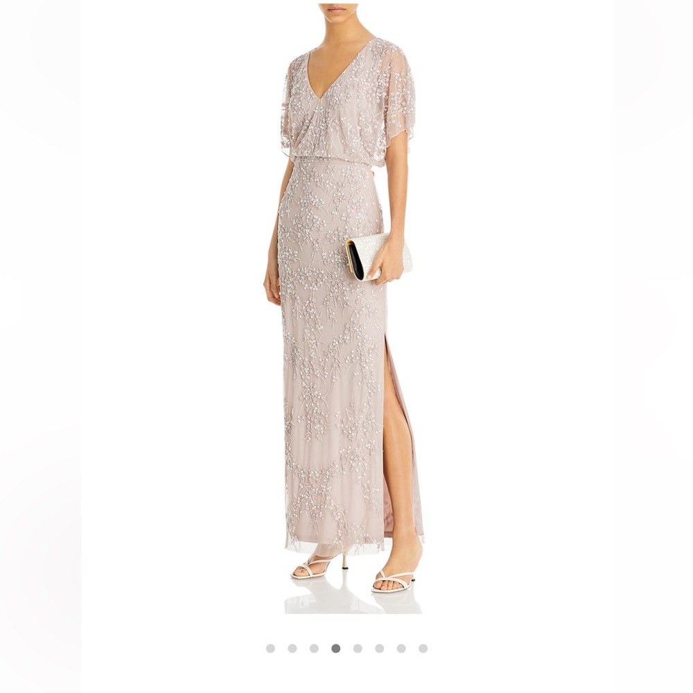 Aidan mattox, maxi beaded dress